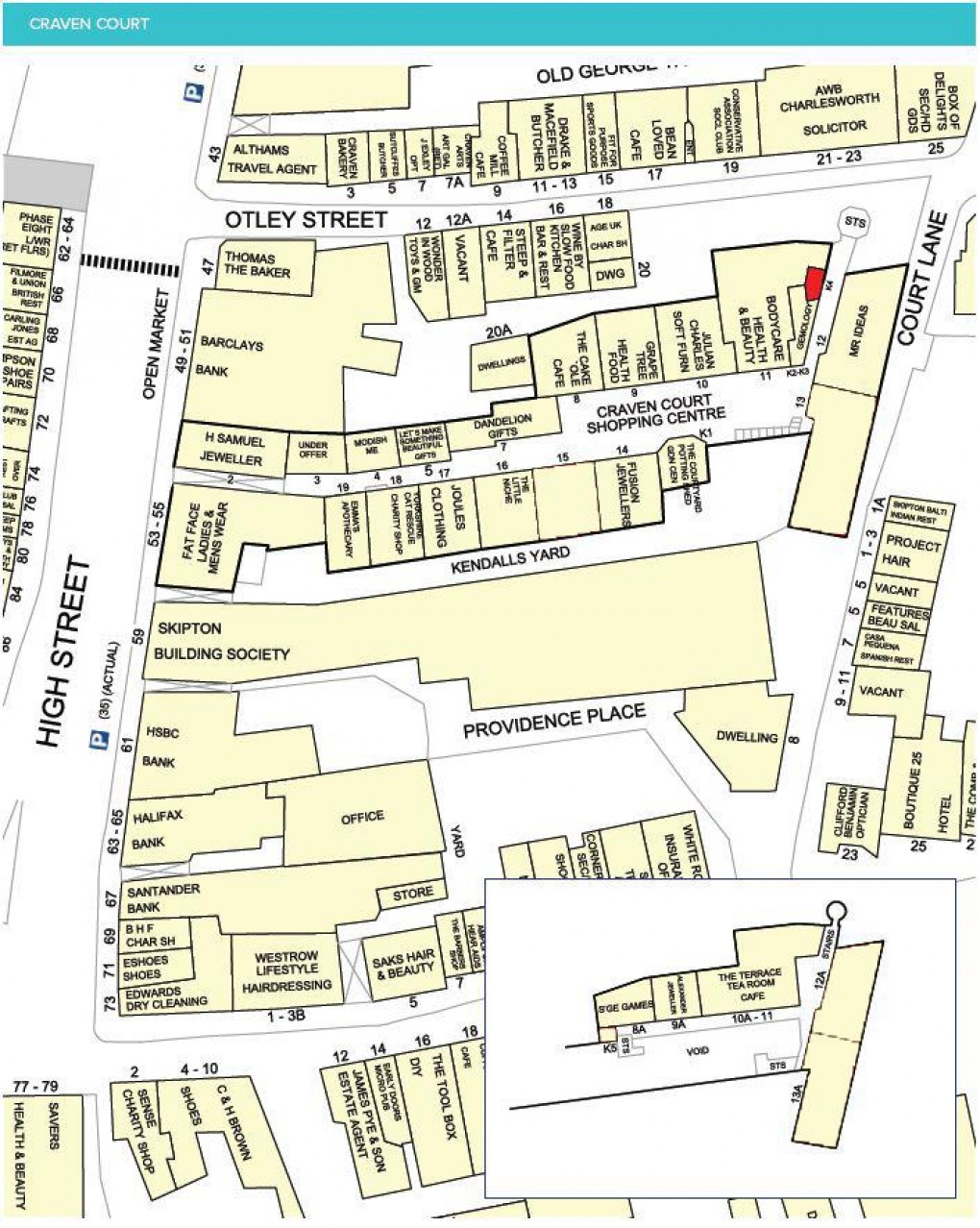 Floorplan for Kiosk 4 Craven Court Shopping Centre