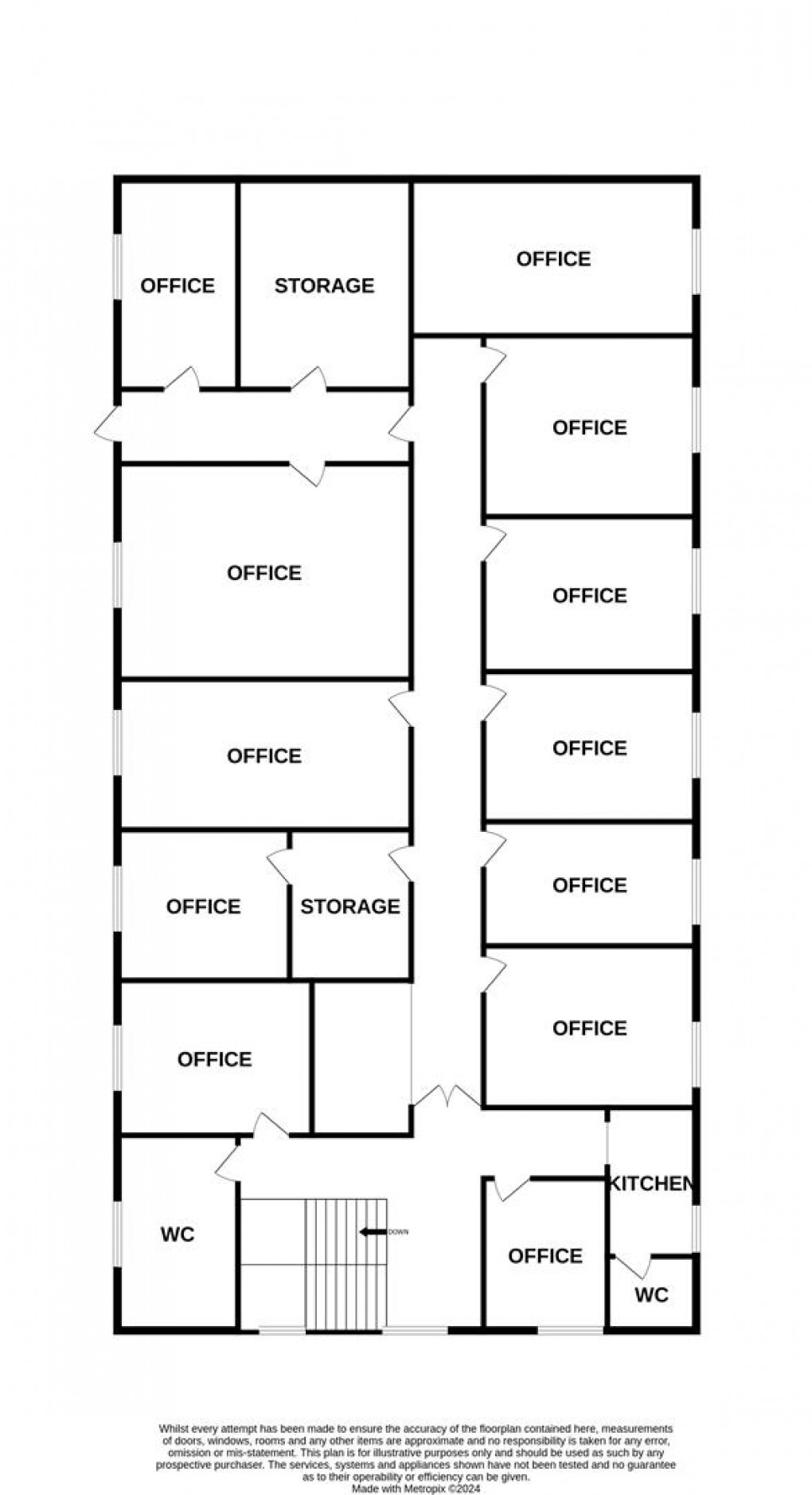 Floorplan for First Floor Offices, Albion Works, Skipton