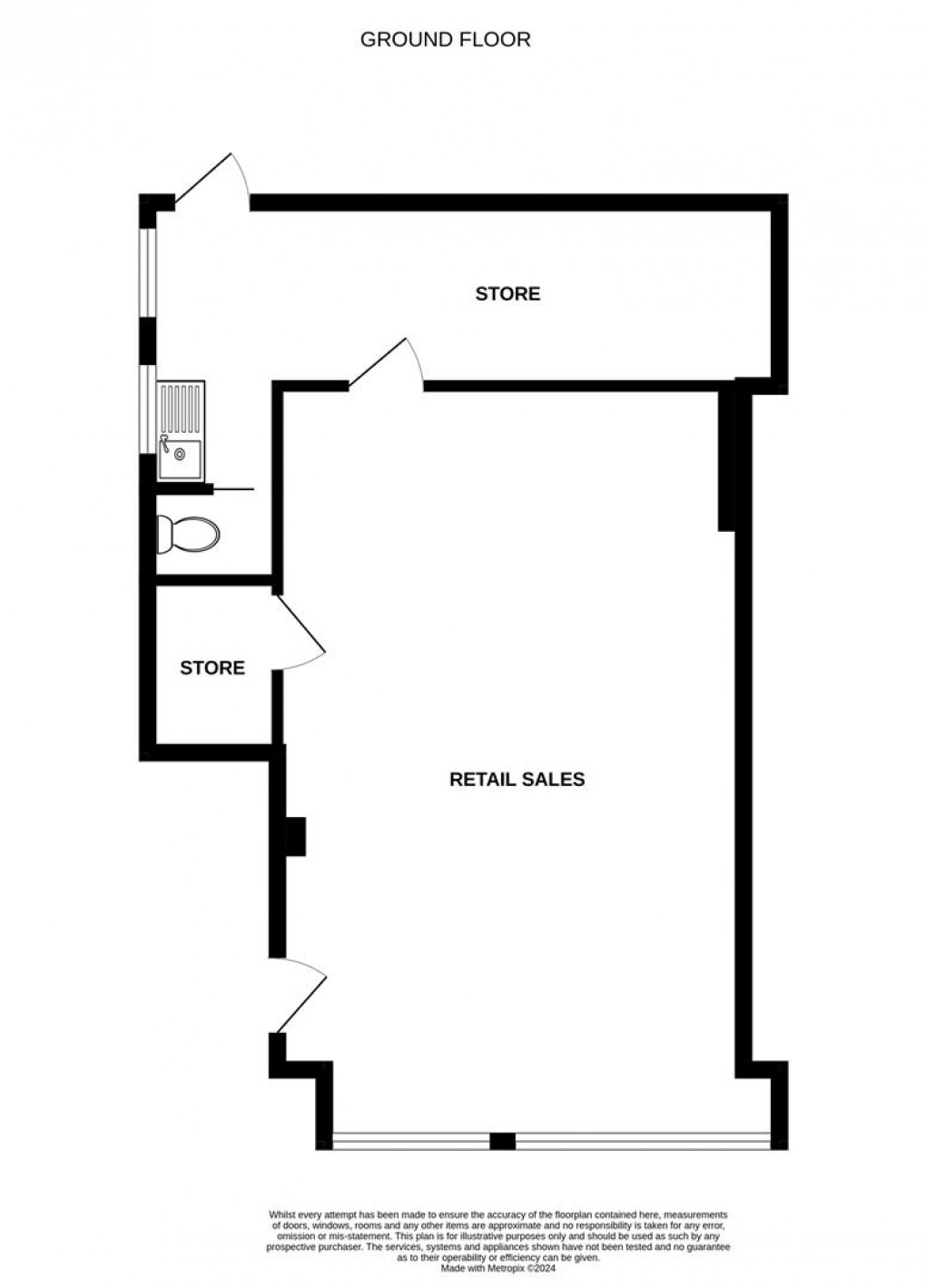 Floorplan for Retail Unit, 9 Queen Street