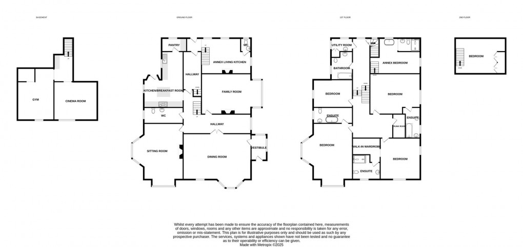 Floorplan for Oakfield House, Hazlewood